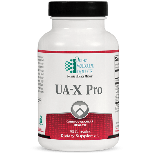 "Ortho Molecular UA-X Pro dietary supplement bottle"