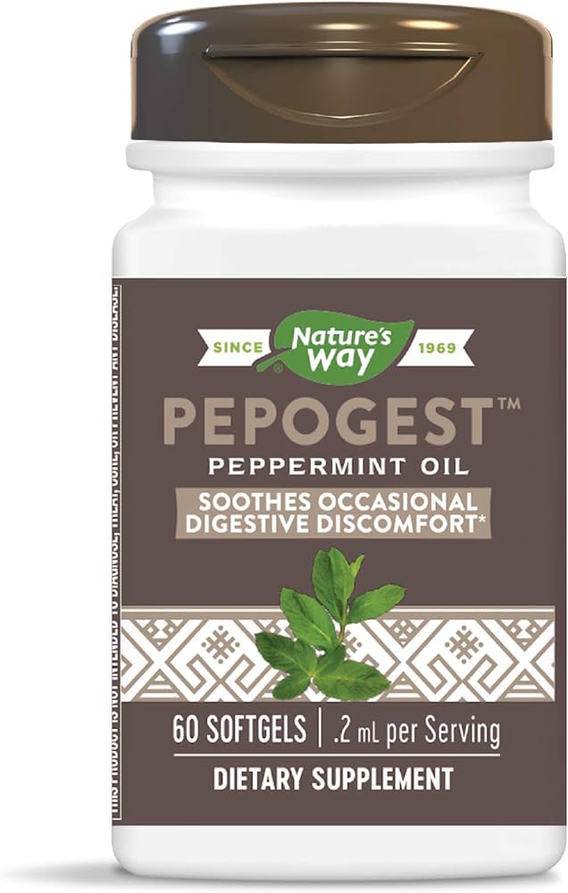 Pepogest peppermint oil bottle 