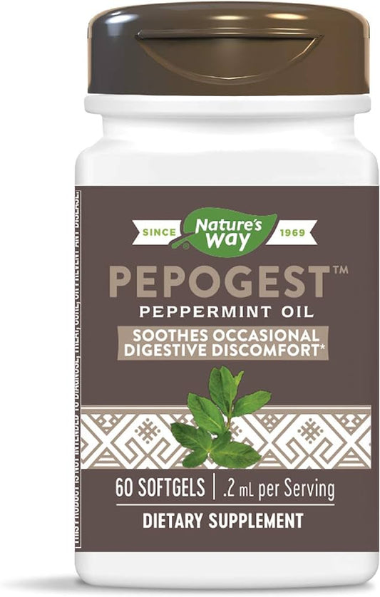 Pepogest peppermint oil bottle 