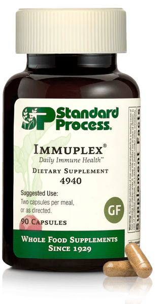 "Standard Process Immuplex dietary supplement bottle"