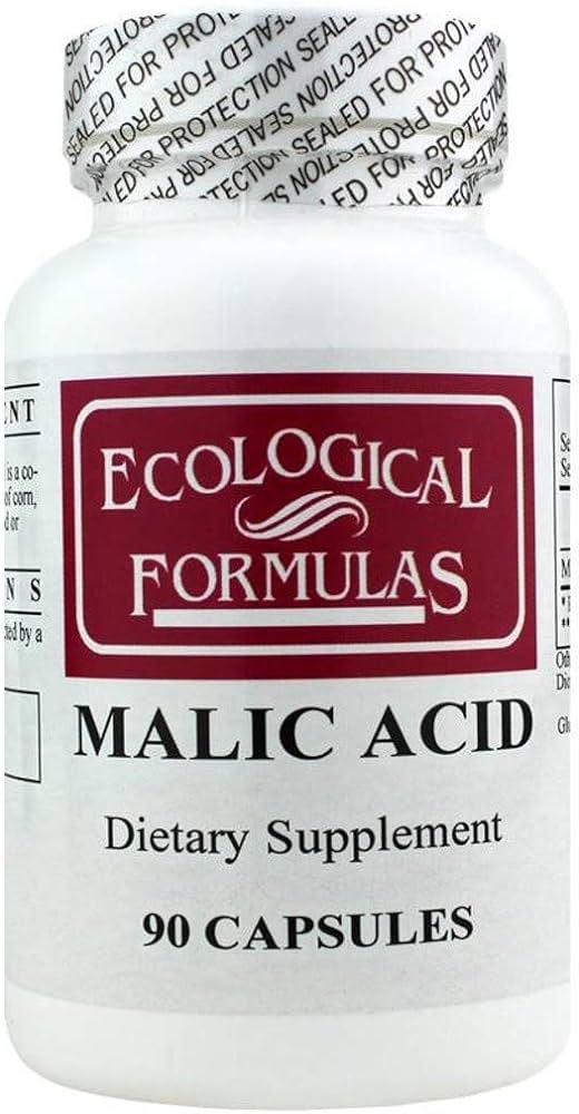 Ecological Formulas Malic Acid Dietary Supplement 90 Capsules Bottle