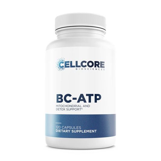 BC-ATP dietary supplement bottle CellCore Biosciences.