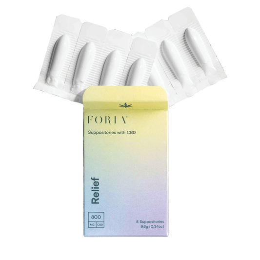 Foria Relief box and suppositories 