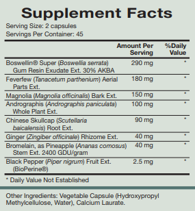 InflamAway Ingredients 