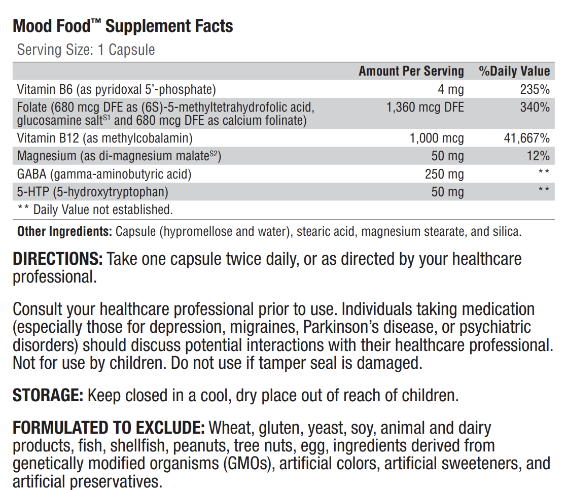 Mood Food Ingredients 