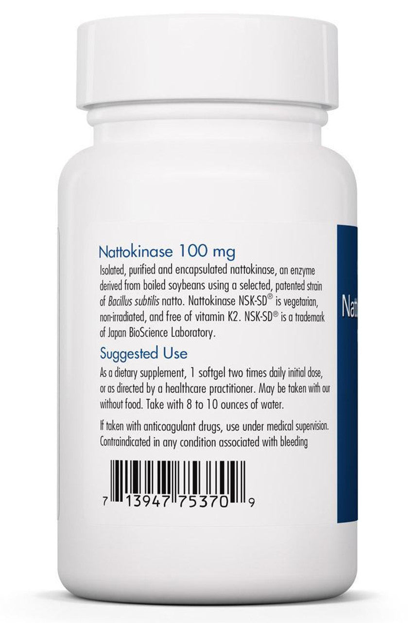 Nattokinase Suggested Use label 