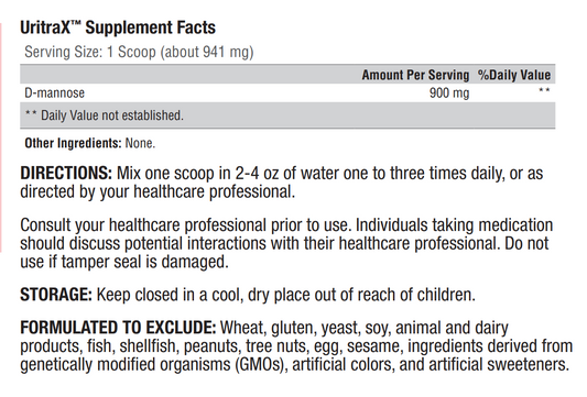Uritra X Ingredients 