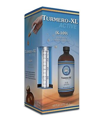 Turmero-XL Active liquid herbal dietary supplement bottle and packaging